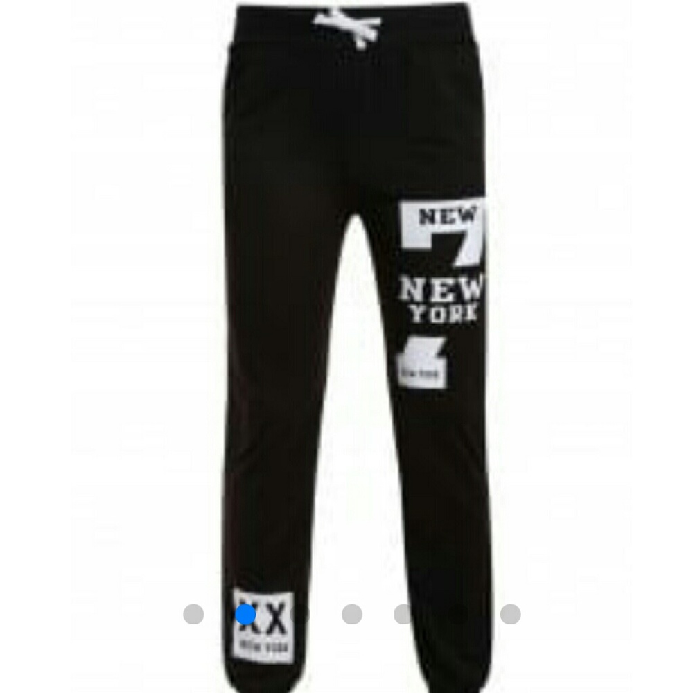 Letter Print Drawstring Mid Rise Jogger Pants - Picture 2 of 3